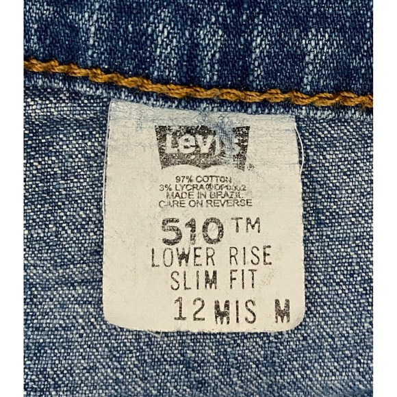 Vintage Levi's 510 Jeans Women's 12 Misses Medium Blue Denim Slim Fit - Picture 3 of 9